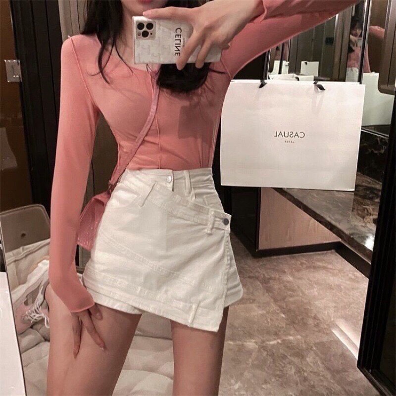 Chân Váy Ngắn Đắp Tà C012