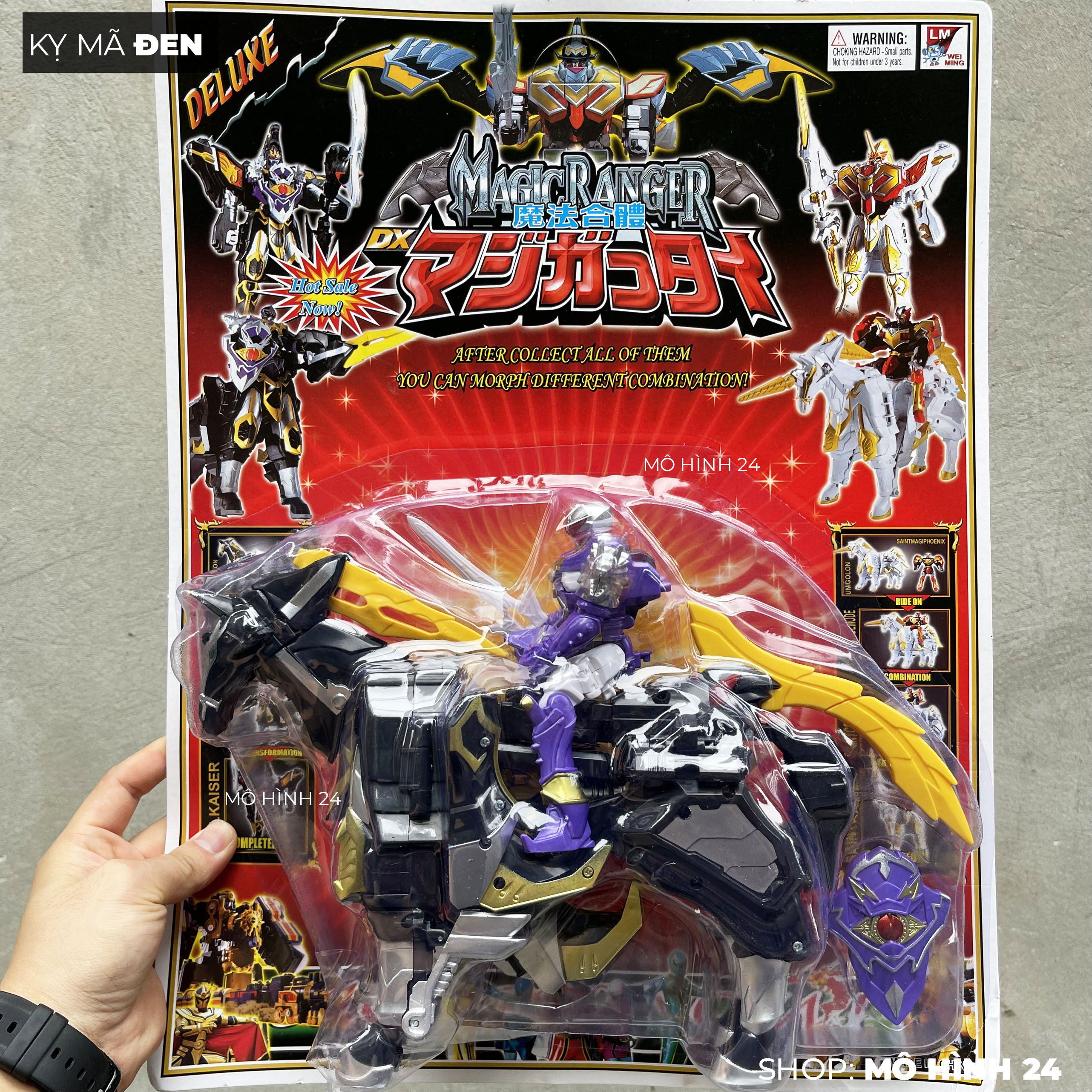 Bộ Siêu Nhân Lắp Ráp Kỵ Mã Magic Ranger Siêu Nhân Phép Thuật vỉ ngựa Magi đen trắng Mahou Sentai Magiranger wolkaiser SaintKaiser china Power Rangers Mystic Force Chiến binh siêu nhân firekaiser dx