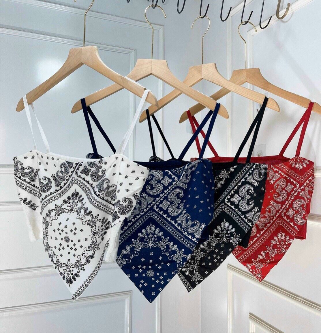 áo yếm 2 dây họa tiết thổ cẩm boho
