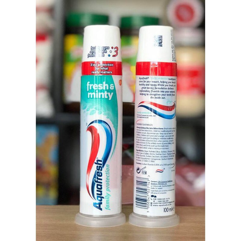 Kem Đánh Răng Aquafresh Whitening Dạng Ống 100ml