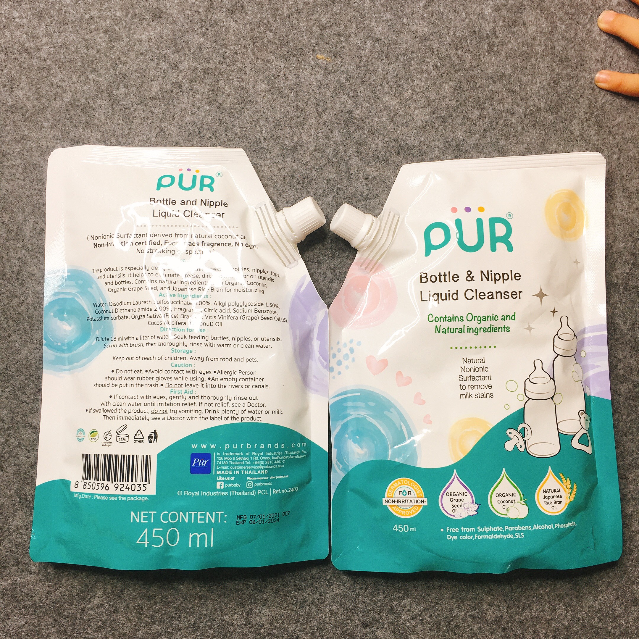 NƯỚC RỮA BÌNH SỮA PUR - Túi 450ml