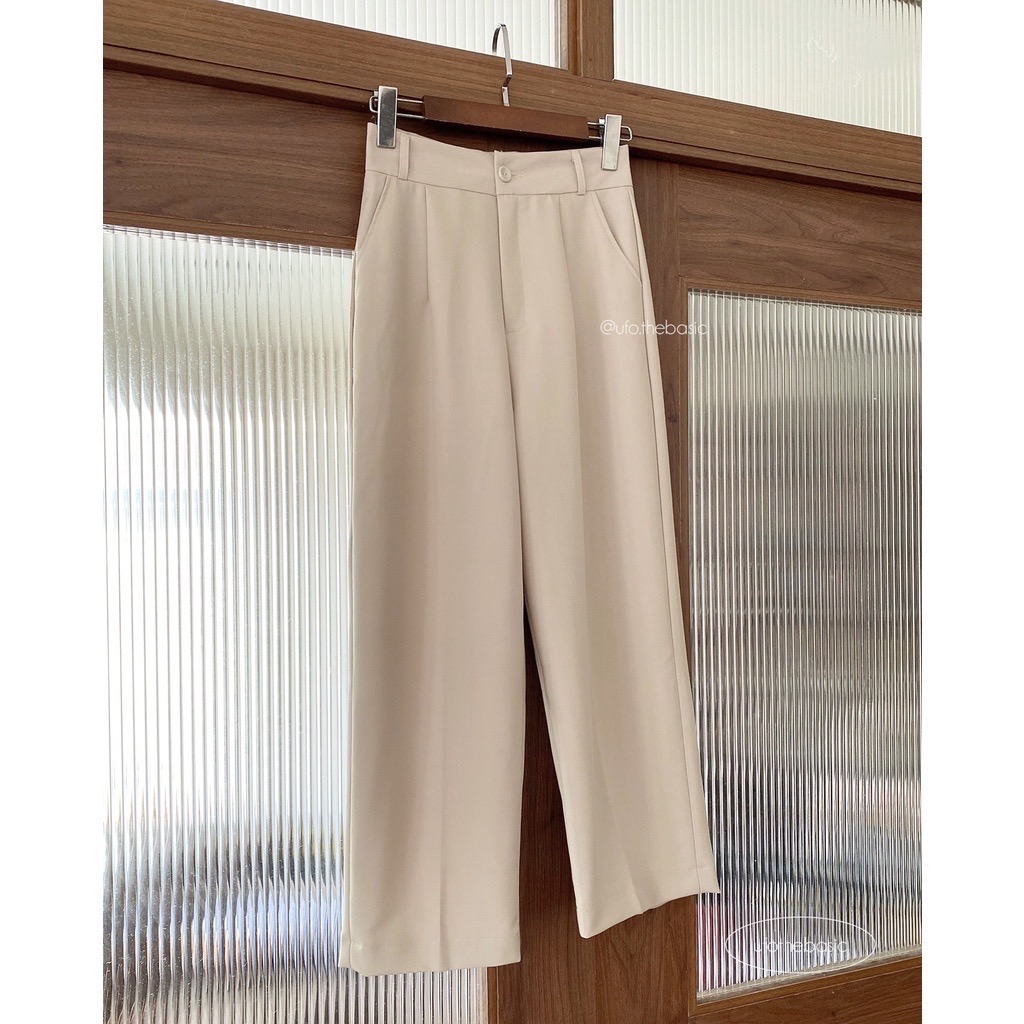 [Nhập LAZLOOK99 GIẢM 100K/500K] Quần ống rộng dáng suông lửng các màu – Basic Trousers – ufo.thebasic
