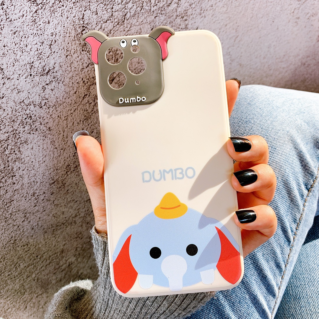 Ốp Lưng Silicon Bảo Vệ CAMERA Doraemon x Voi Dumbo