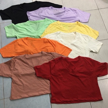 [HCM]Áo croptop cổ tim xinh xắn