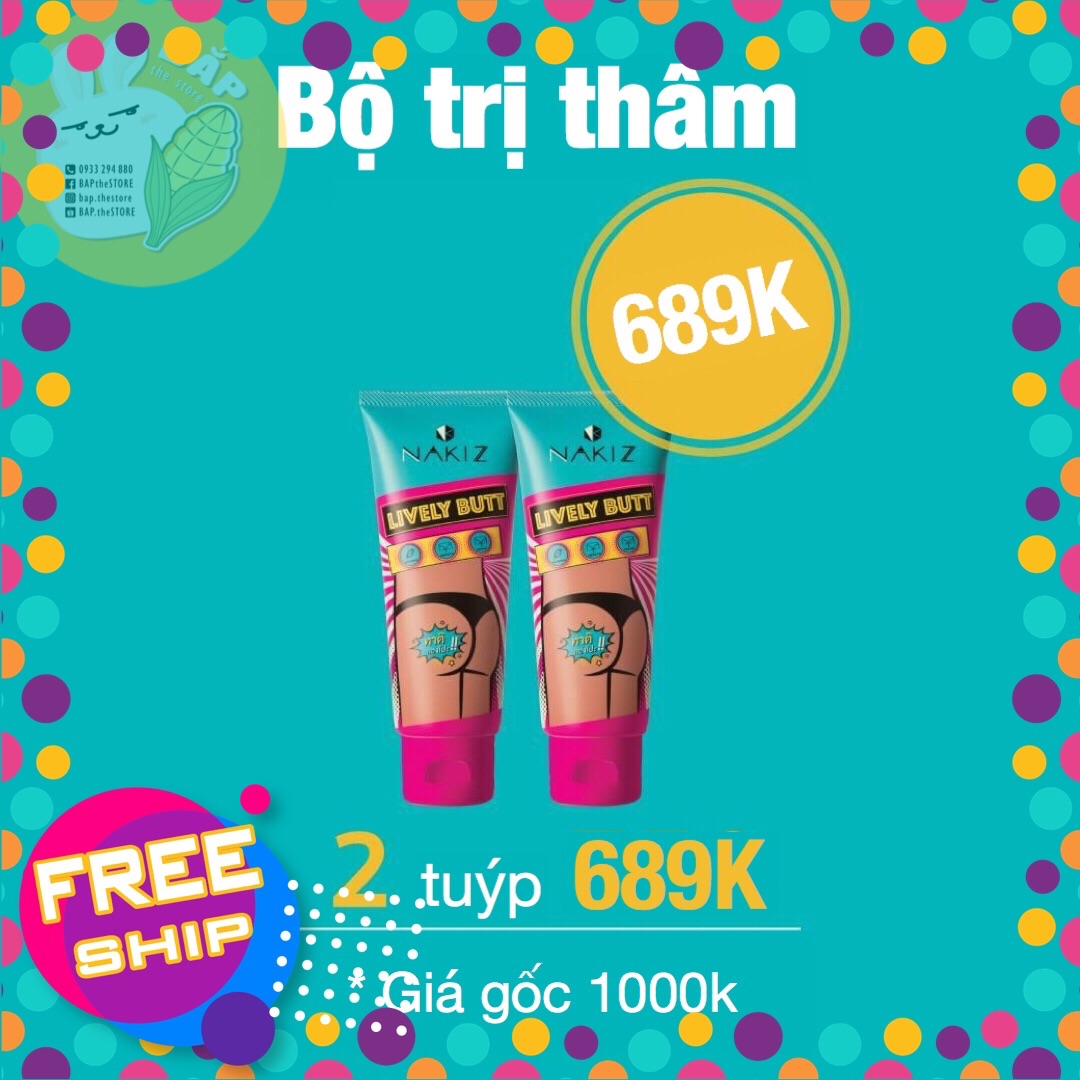 [HCM]Kem Nakiz Lively Butt - Combo 2 tuýp
