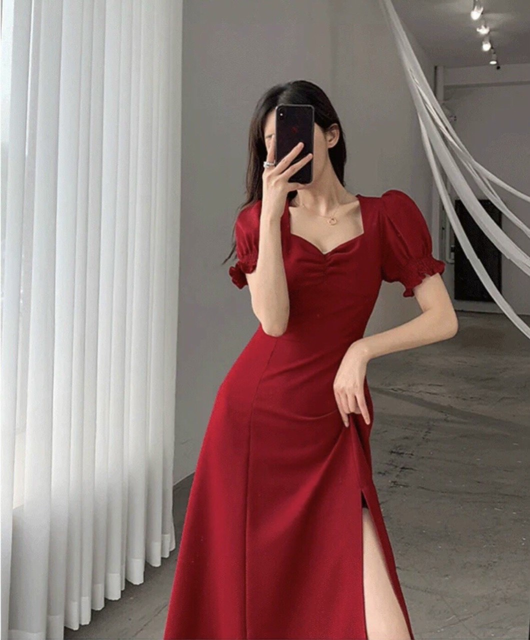 FreeshipMAX [HCM] ĐẦM XÒE NHÚN NGỰC TAY PHỒNG