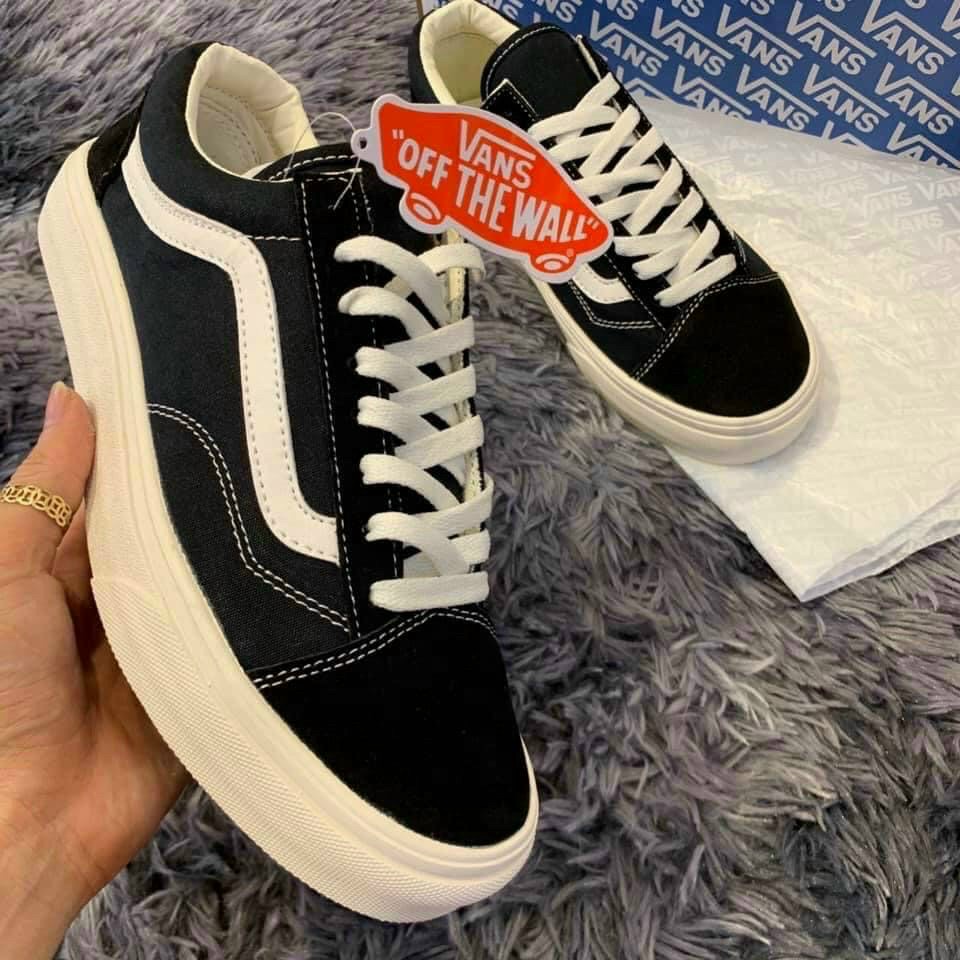 GIÀY 𝐕𝐀𝐍𝐒 VAULT OLD SKOOL MÀU ĐEN ⚡Full box bill⚡ Giày thể thao nam nữ 2021