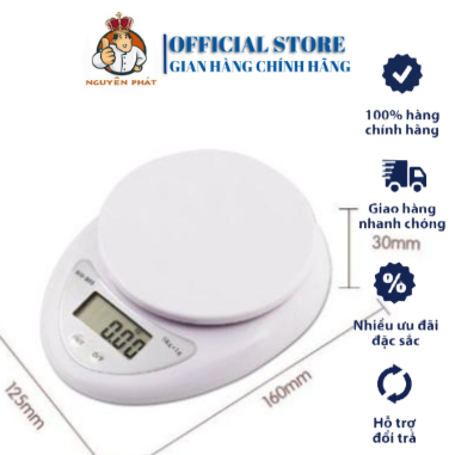 1G to 5kg high precision food scale mini kitchen electronic scale pastry scale-2 Batteries Included