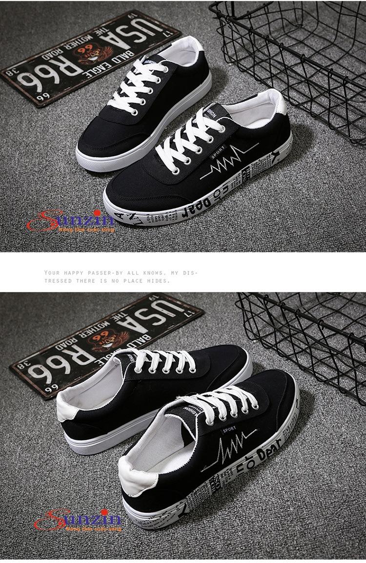 Giày thể thao nam 2019 phong cách Graffiti (đen), đủ size từ 39-44