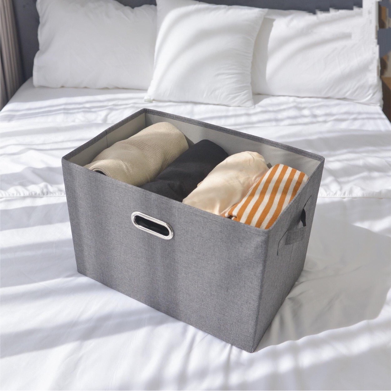 [Hàng xuất - Ảnh thật] Hộp Đựng Quần Áo Hàn Quốc có nắp cao cấp (Storage Box) size cỡ đại