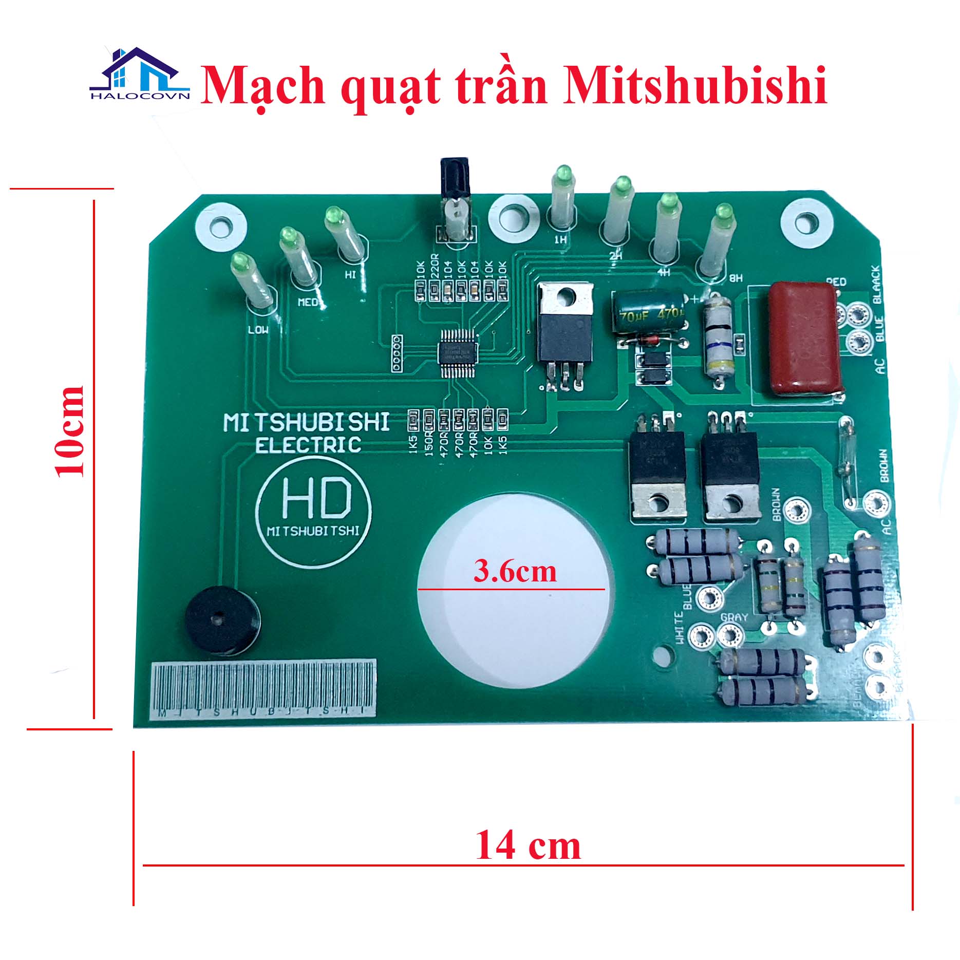 Bo mạch quạt trần mitsubishi