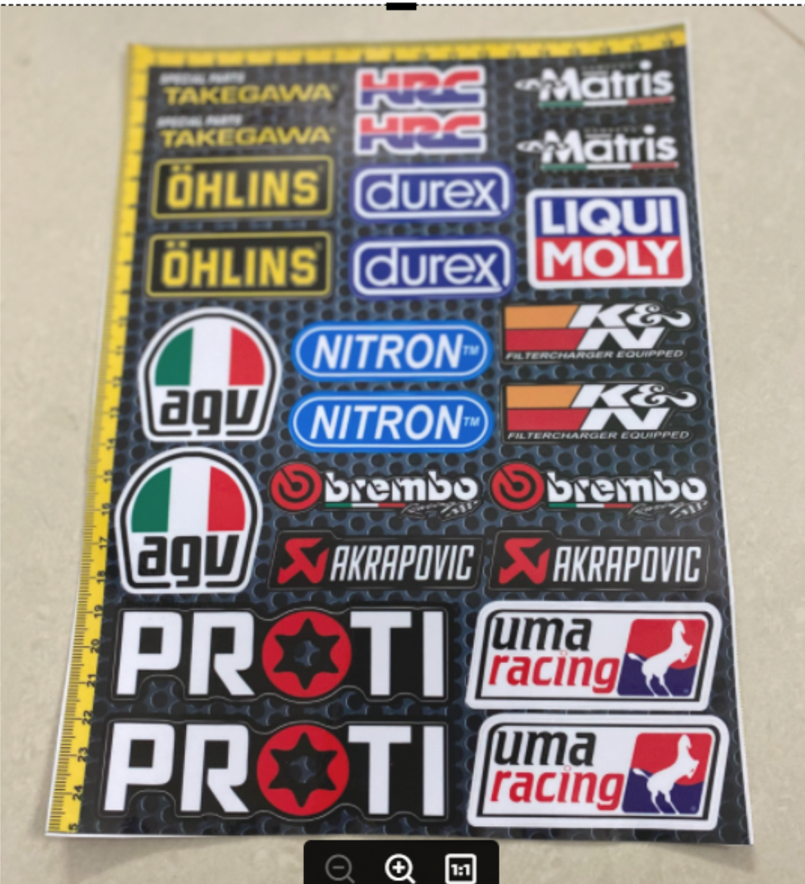 Sticker logo giấy dán trang trí xe máy