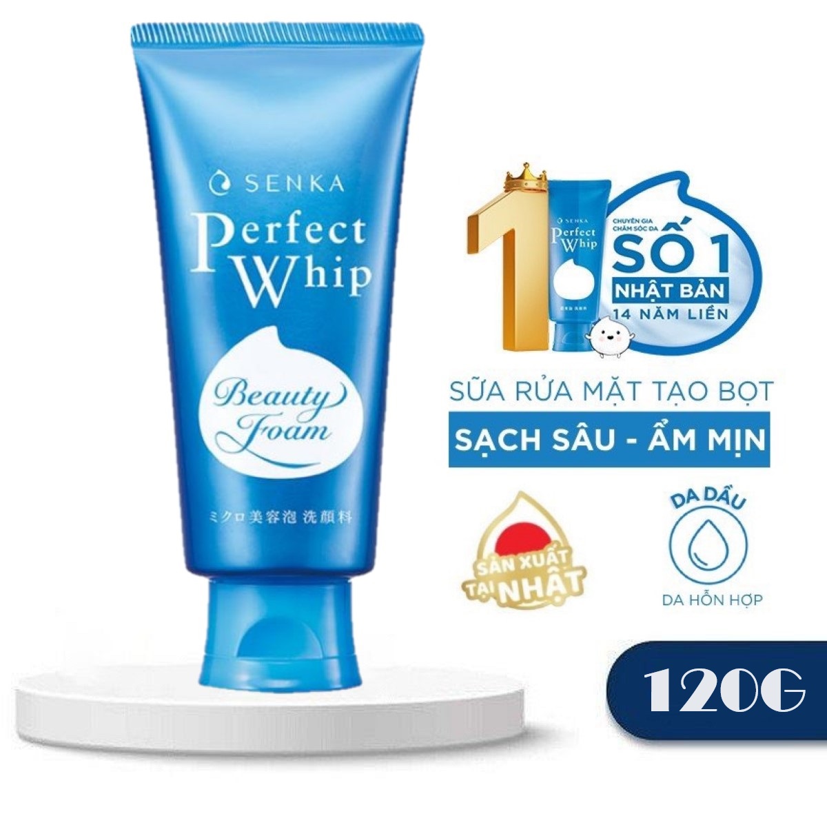 Senka Perfect Whip Beauty Foam Facial Wash 120g