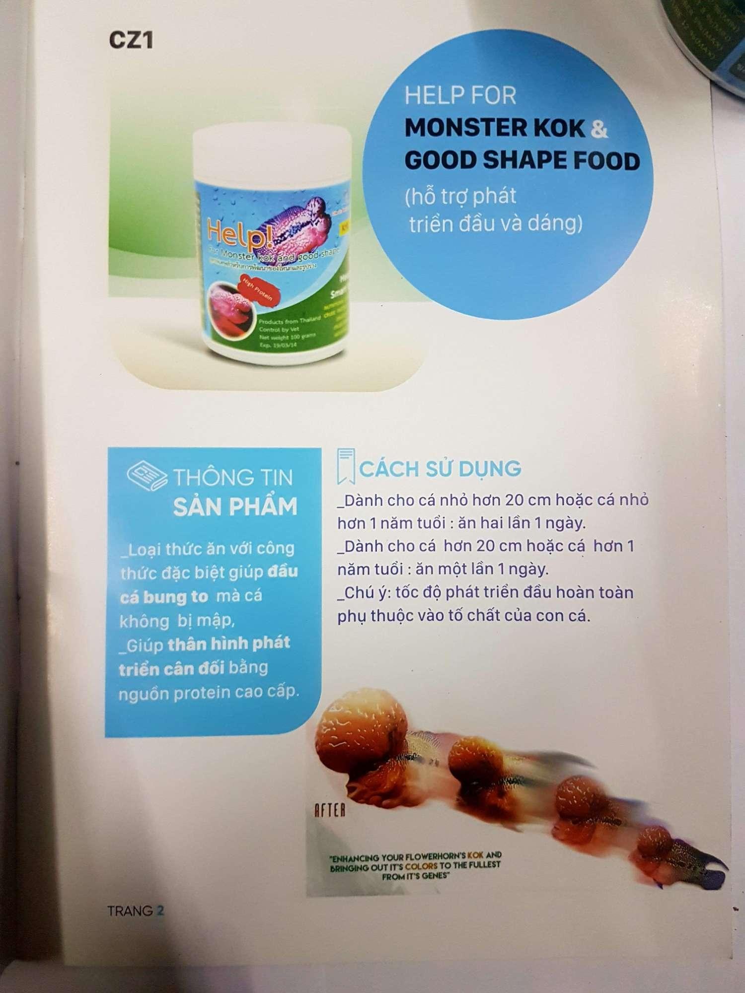 [HCM]Thức ăn cho cá la hán tăng đầu đẹp dáng CZ1