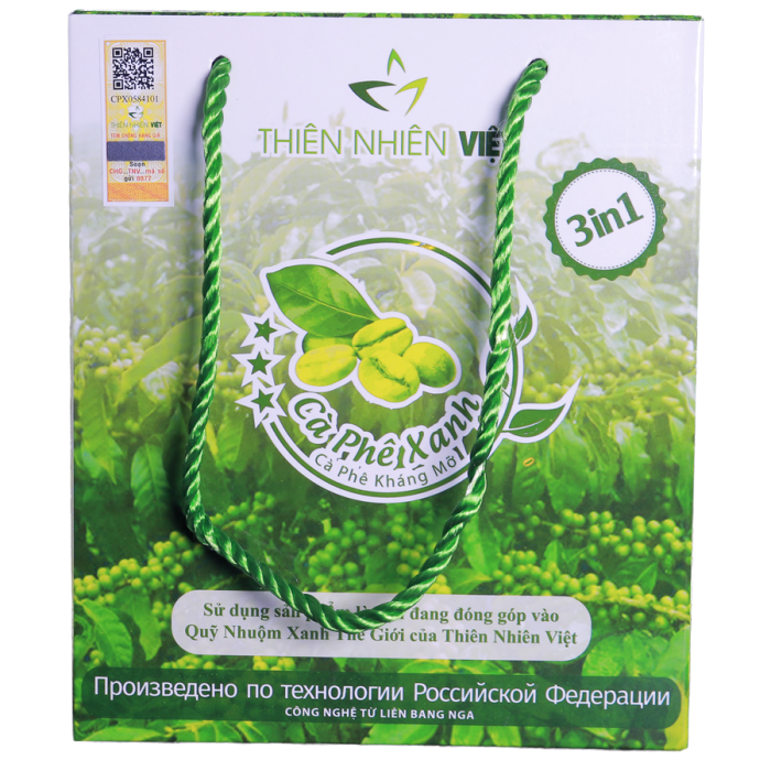 Combo 6 hộp cà phê xanh nhỏ 10 gói