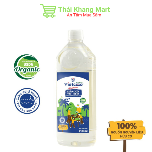 Dầu dừa tinh khiết Vietcoco chai Pet 250ml