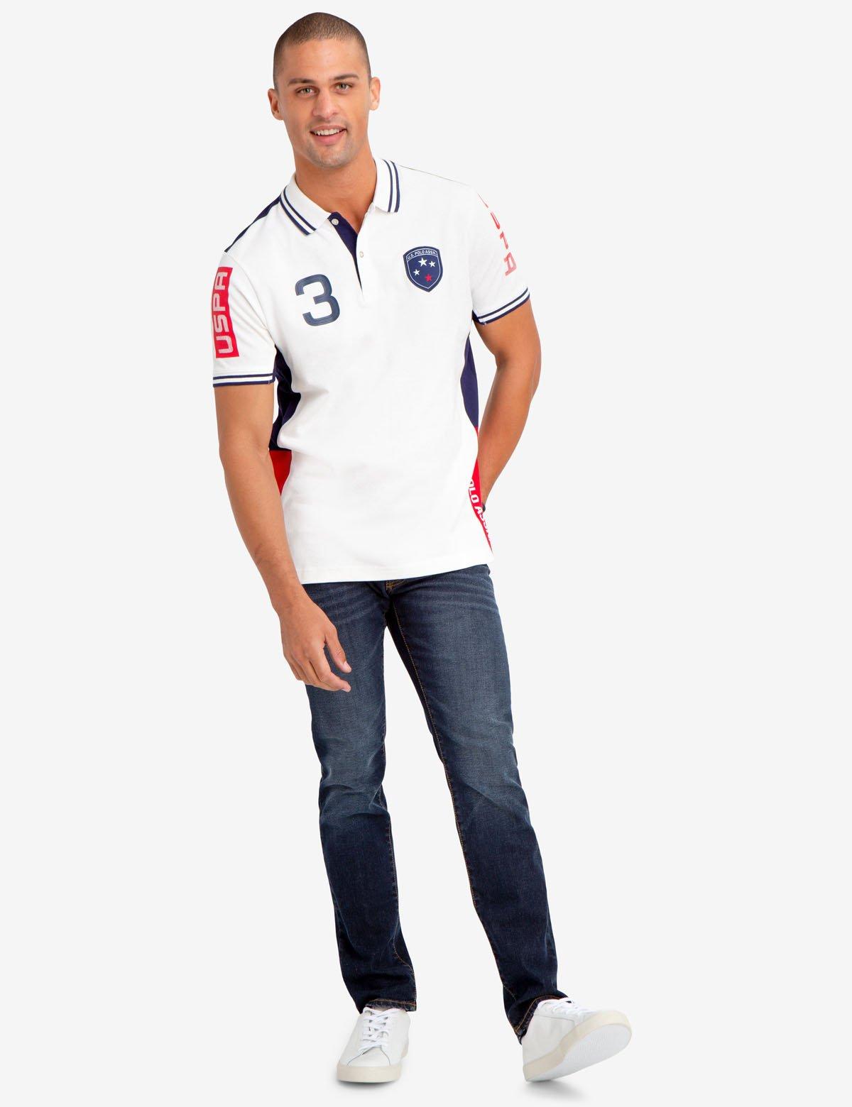 Áo thun US Polo Assn. COLORBLOCK PATCH POLO SHIRT 113576-8800A