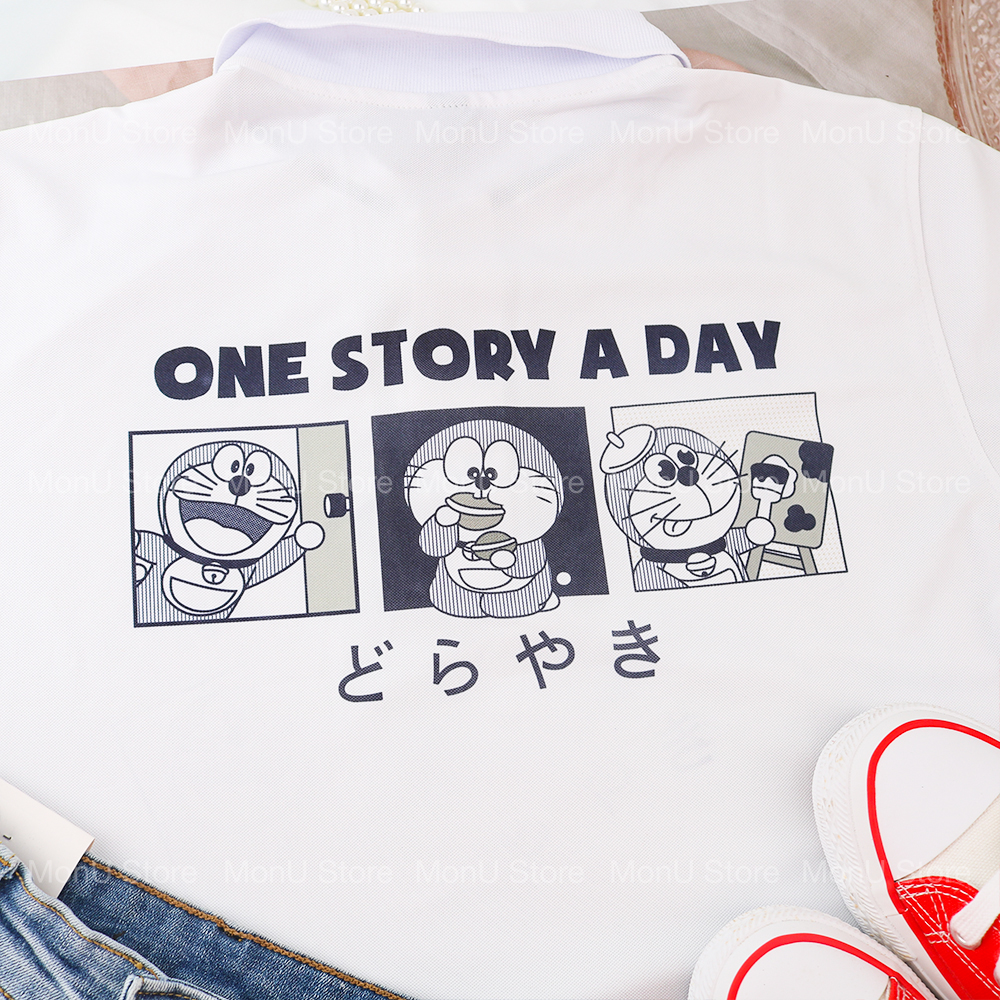 Áo thun có cổ DORAEMON DOREMON Unisex dễ thương cute MON0505