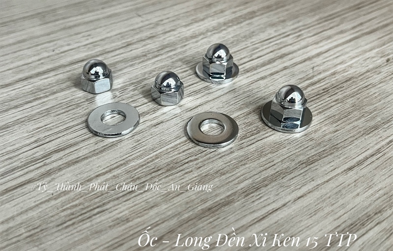 Ốc Bầu phuộc 10 ly Xi Ken + long đền ( 2 ốc 2 long đền ) ( 1 bộ )