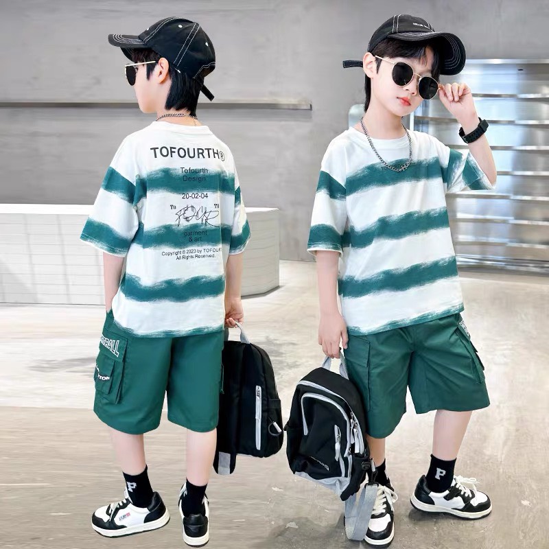 [SIZE ĐẠI+CỒ] SÉT KAKI BÉ TRAI  SỌC