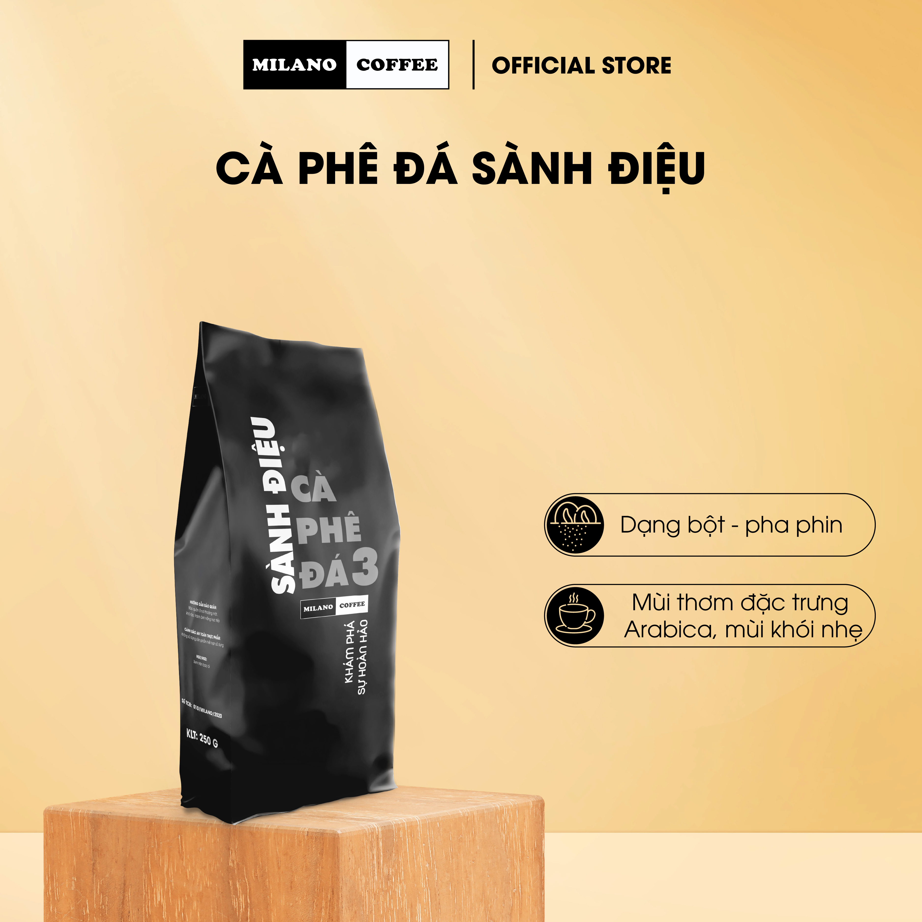 Cà phê Milano loại cà phê Đá 3 Sành Điệu 250g