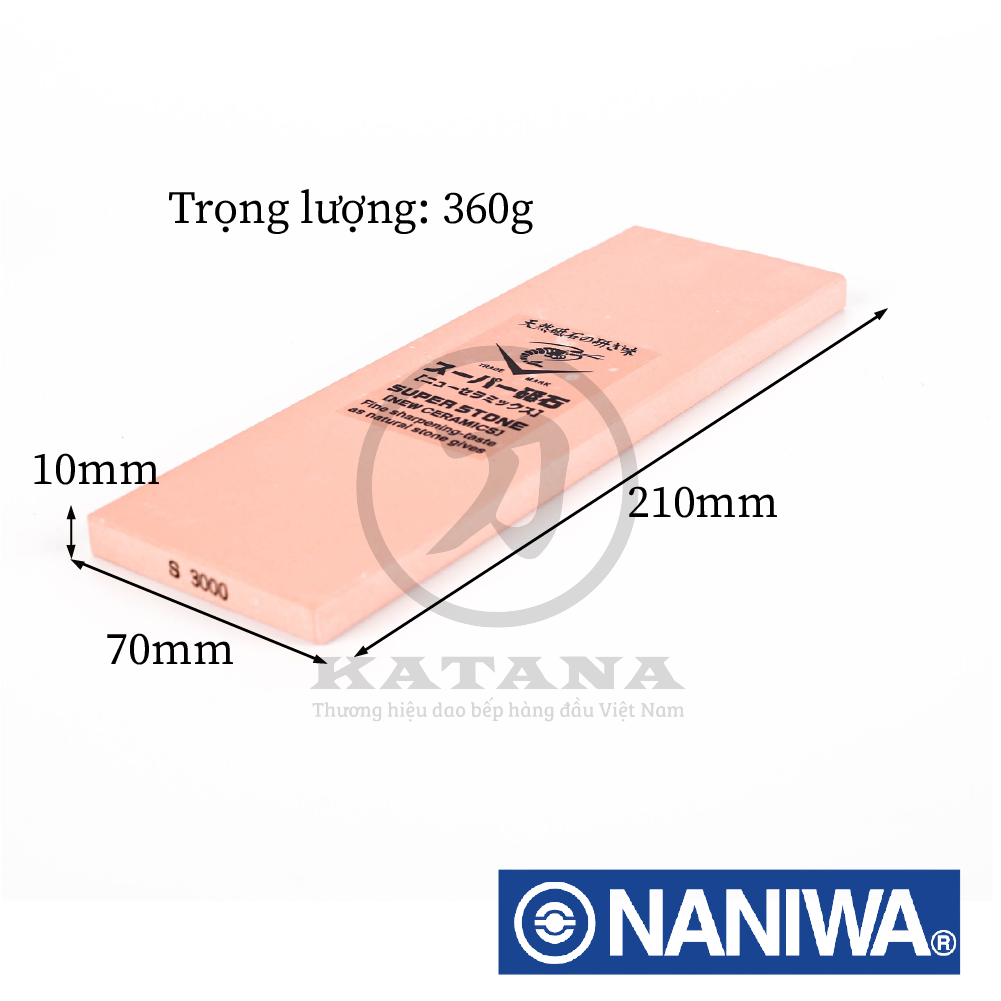 Đá mài tinh Naniwa Nhật Bản #3000 SUPER S 3000 (210x70x10)