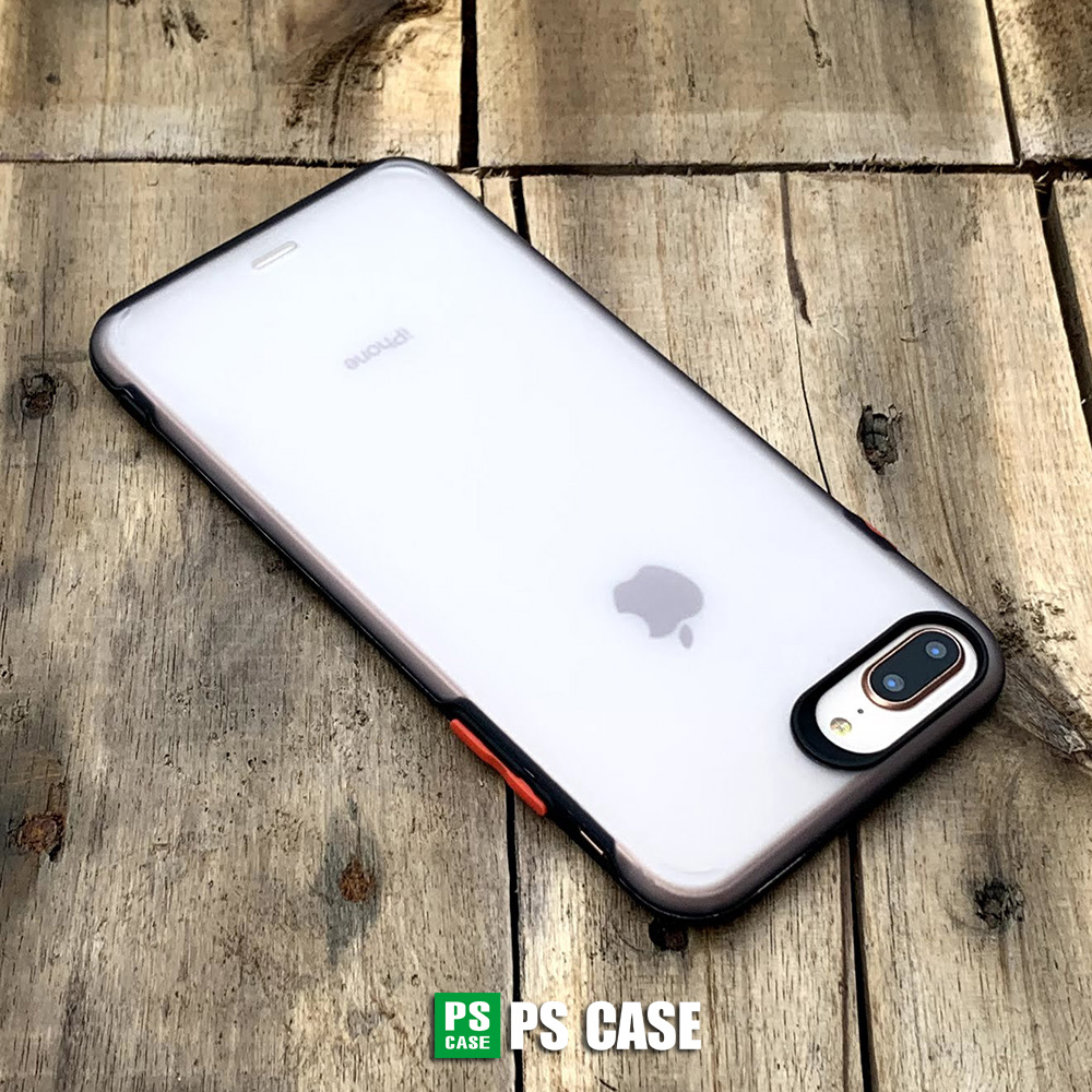 Ốp lưng nhám cong 3D viền màu đen dành cho iPhone 7 Plus / iPhone 8 Plus - PS Case Phân Phối