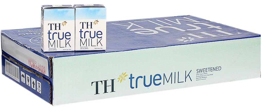 Lốc 4 Hộp Sữa TH True Milk Có Đường 110ml