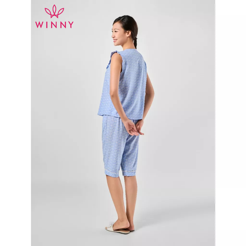 WINNY - Bộ đồ lụa sát nách quần ngố mặc nhà 2MNSA23026S