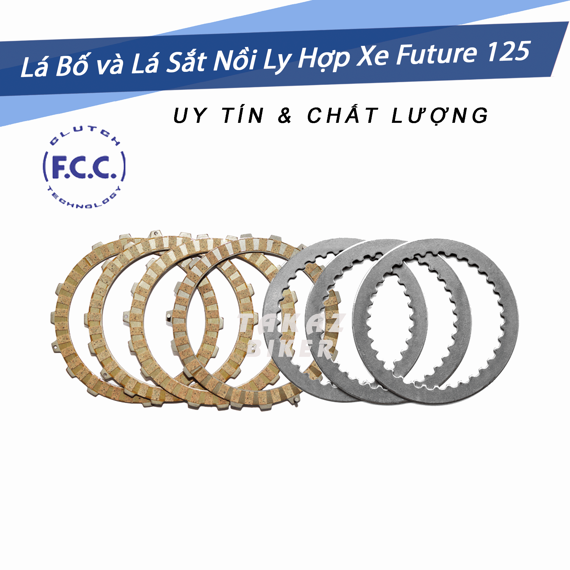 [HCM][ Future X 125 Fi ] Full bộ Lá bố nồi và Lá sắt FCC Honda Future X 125 Fi