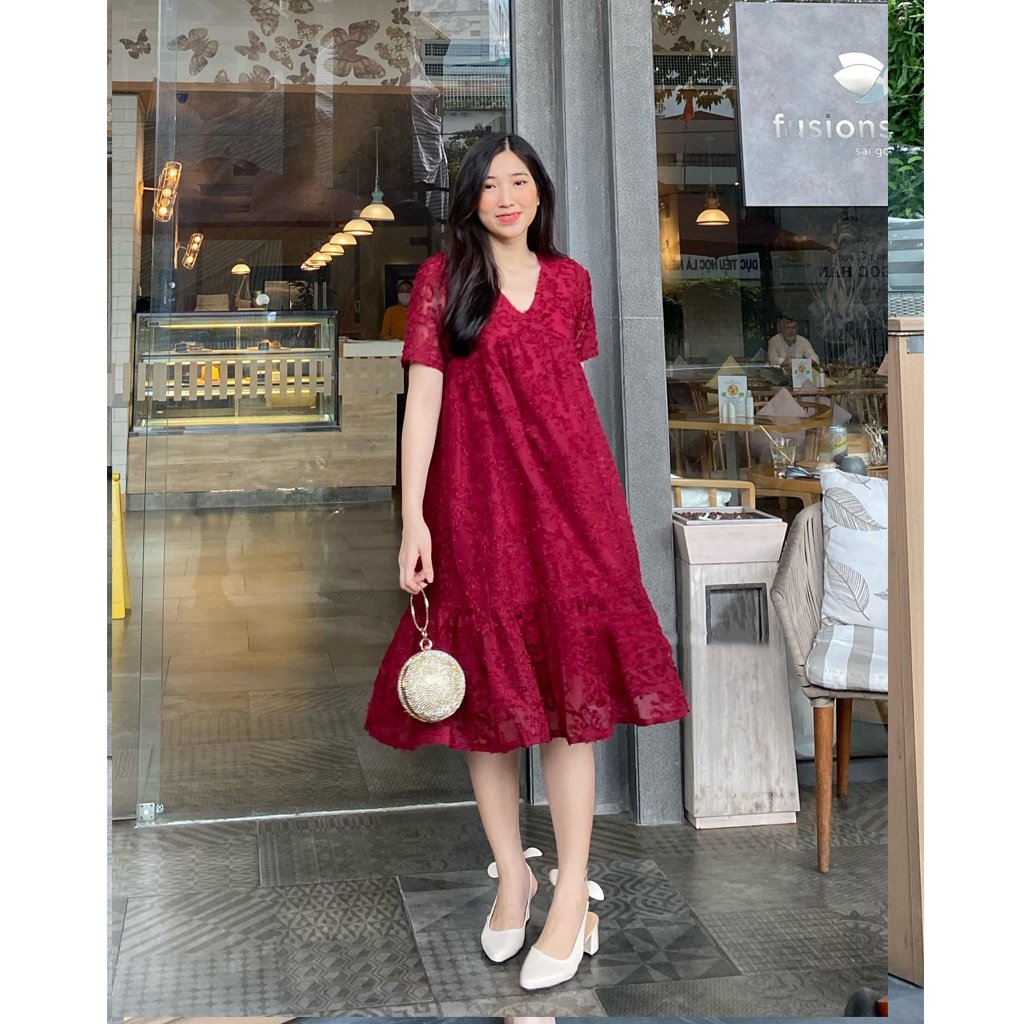 Váy bầu công sở hàng thiết kế dáng xuông