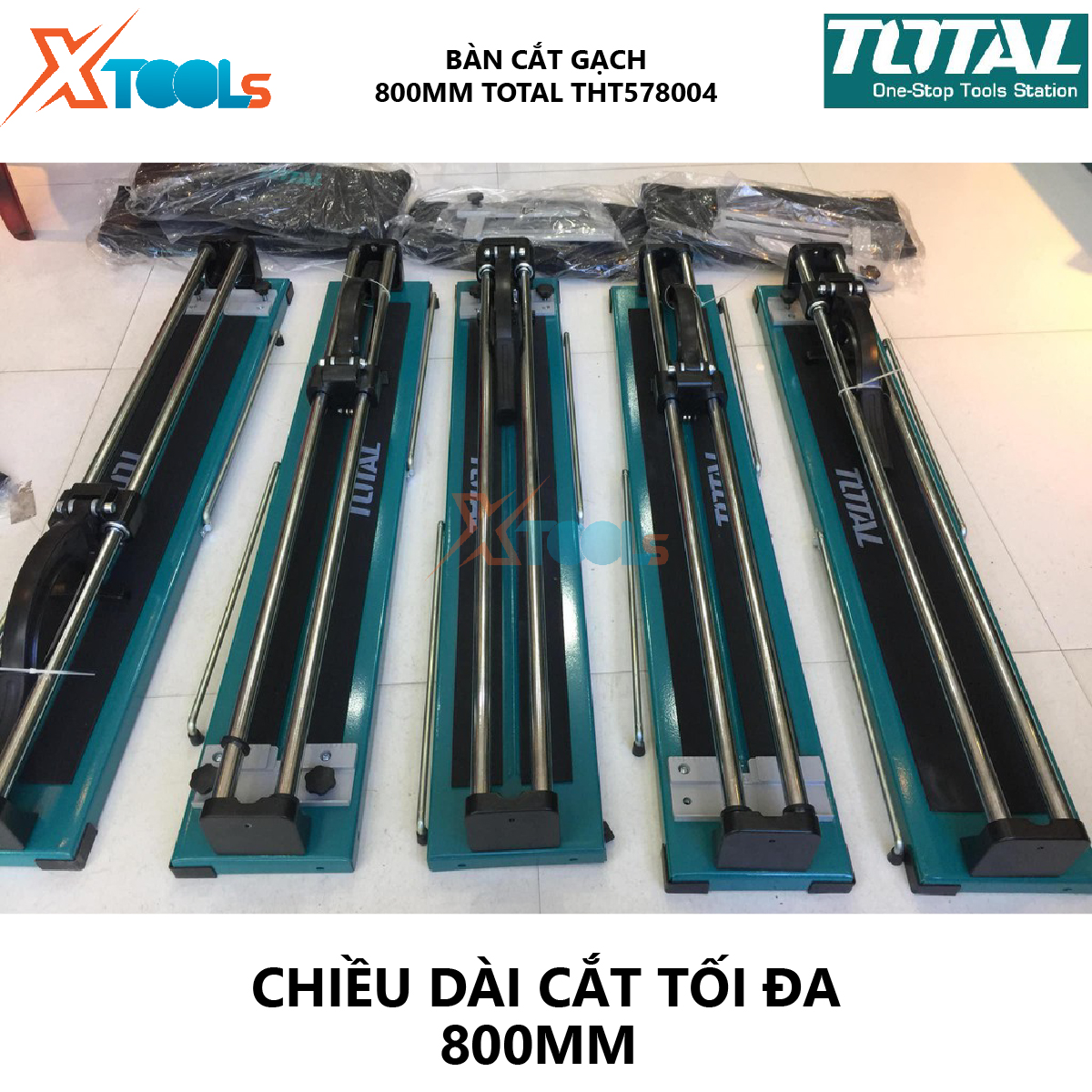Bàn cắt gạch đẩy tay TOTAL THT578004 Bàn dao cắt gạch men 1m chiều dài phần cắt gạch là 800mm, 22x10.5x2mm cắt gạch men, gạch ốp tường