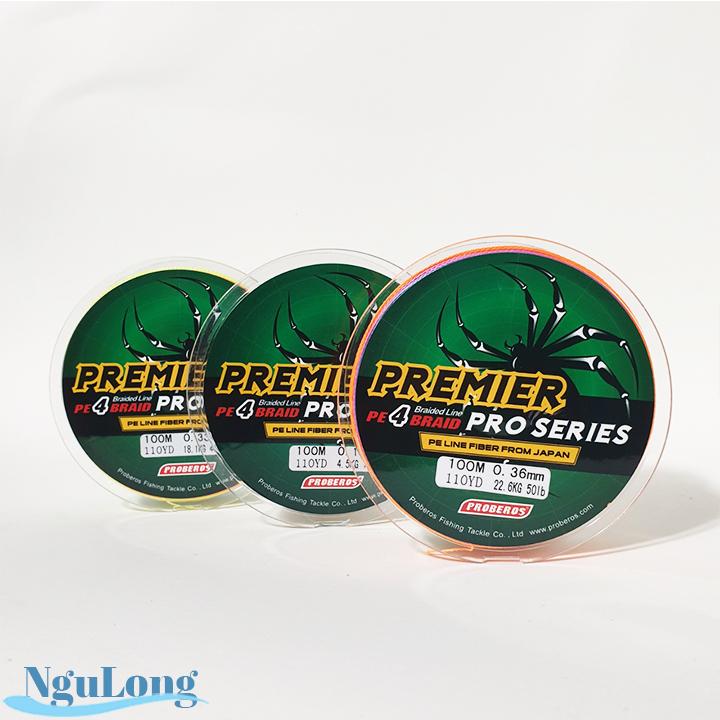Dù PE Braid X4 con nhện 5 màu Japan - dù lure đẹp ( Ngu Long )