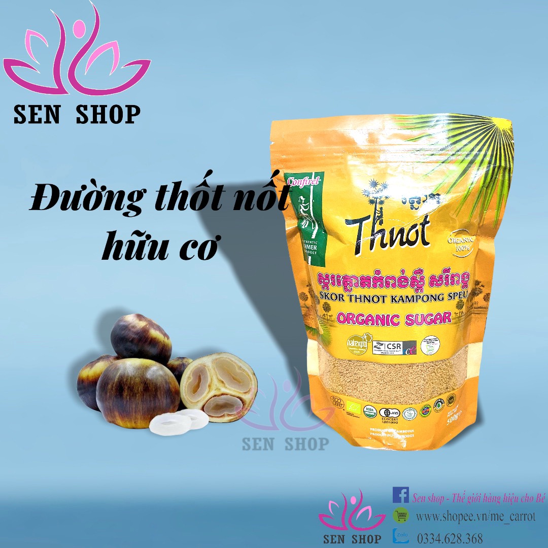 Đường thốt nốt hữu cơ Campuchia - 500gr