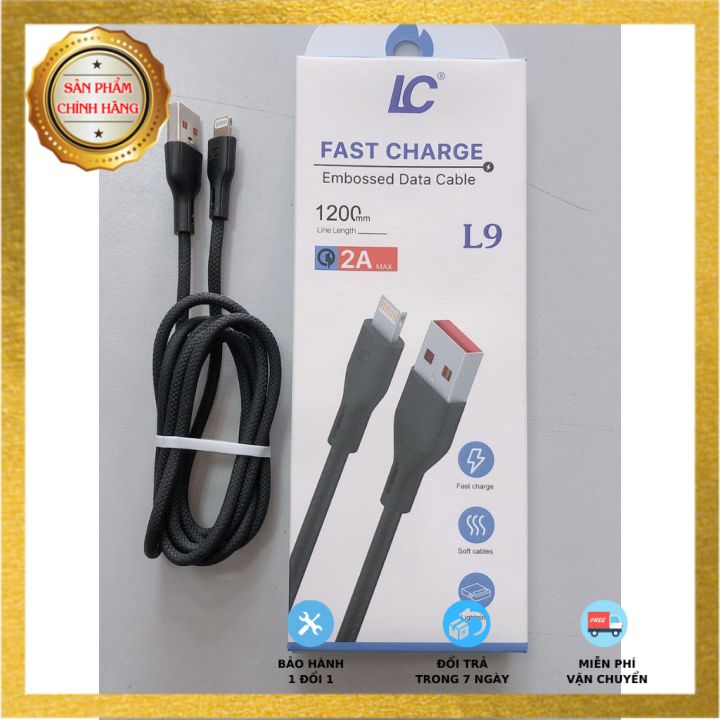 Cáp Sạc, Sạc Nhanh, Usb To Lightning/Type-C, Lc-L9