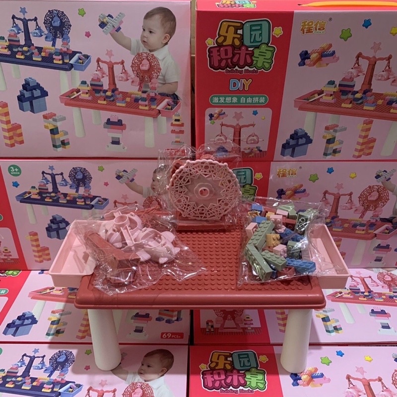 Bàn chơi lego lắp ghép 69 chi tiết