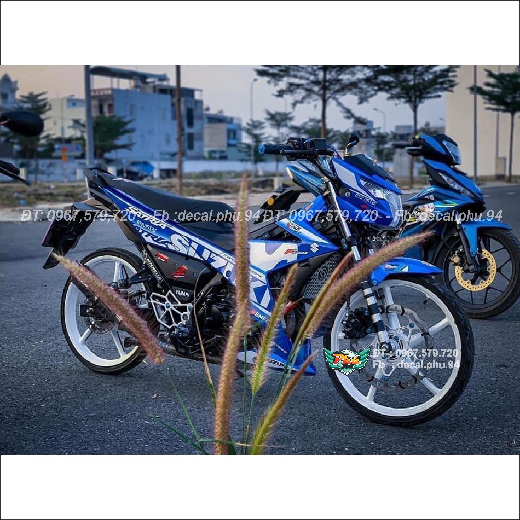 Tem rời Satria Movistar xanh trắng gp