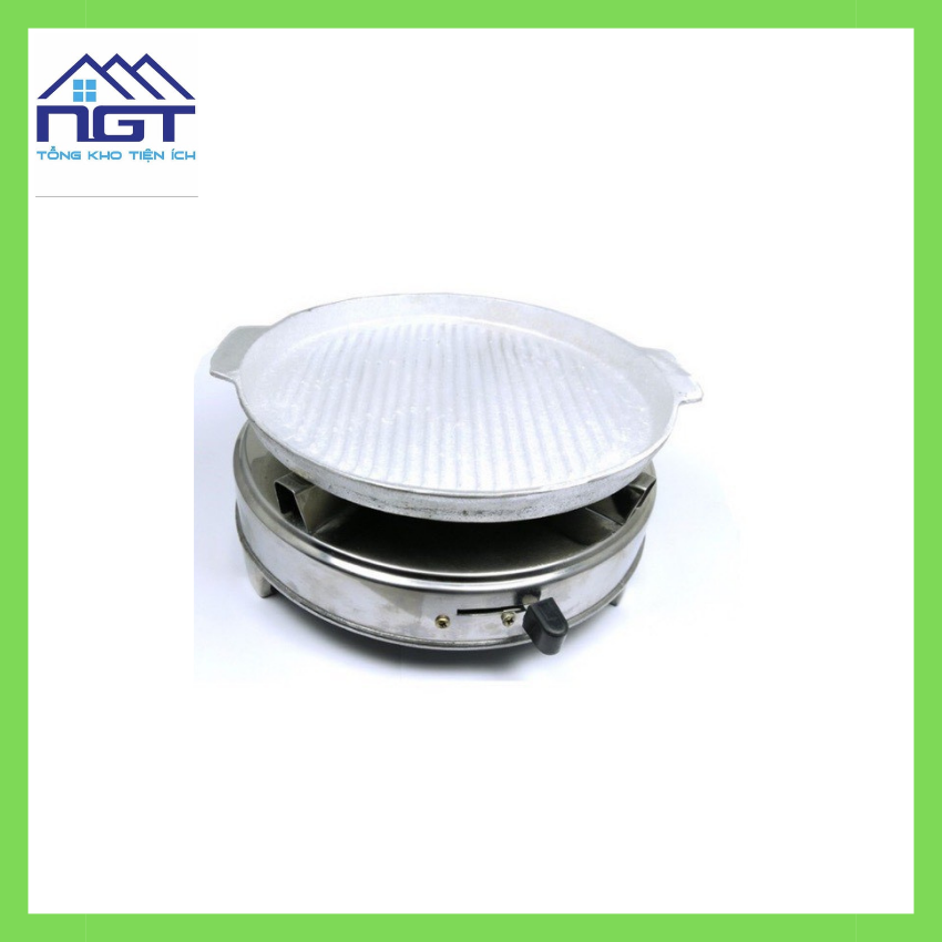 [COMBO] Bếp Cồn Inox Kèm Chảo Gang Nướng