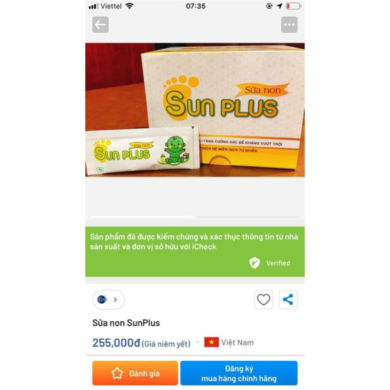 [FREESHIP 25K đơn 99K] Sữa Non Sunplus