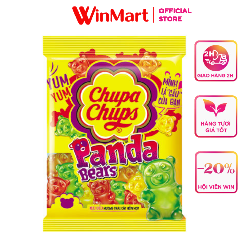 [Siêu thị WinMart] - Kẹo dẻo Chupa chups gấu panda gói 90g