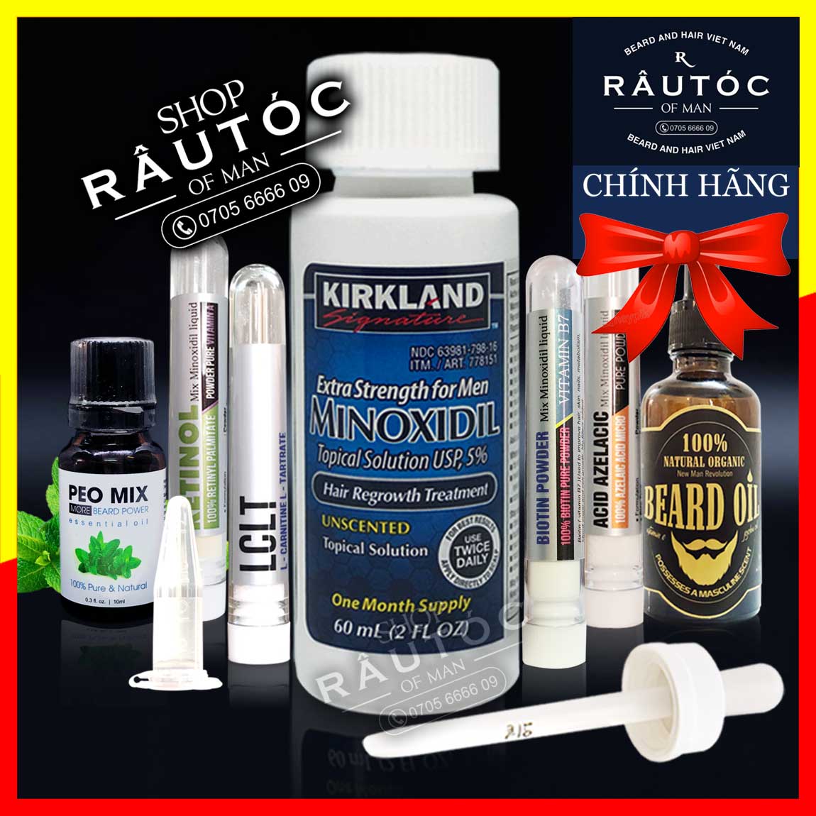 Dung dịch Minoxidil 5% mọc râu tóc