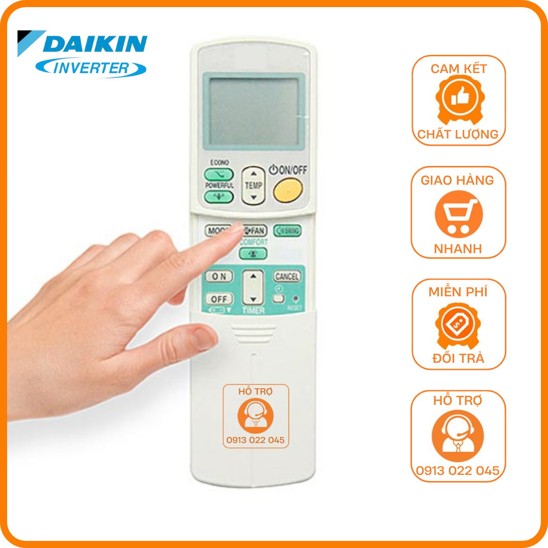 Remote máy lạnh 2 chiều Daikin inverter.