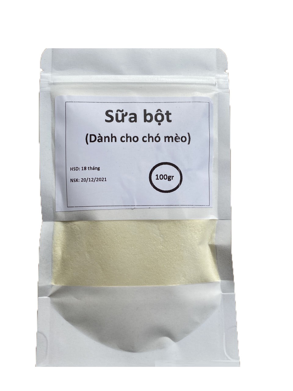 Hanpet - Sữa bột cho chó mèo túi zip 100gr