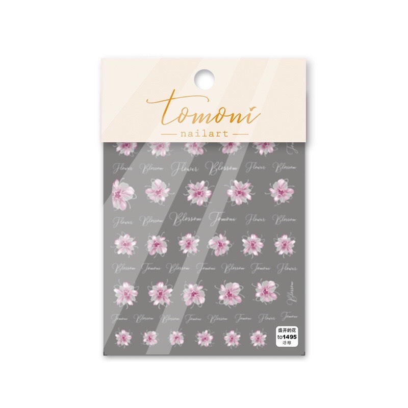 sticker lụa 5d mẫu hoa cao cấp ( 1343 )dán móng tay nail