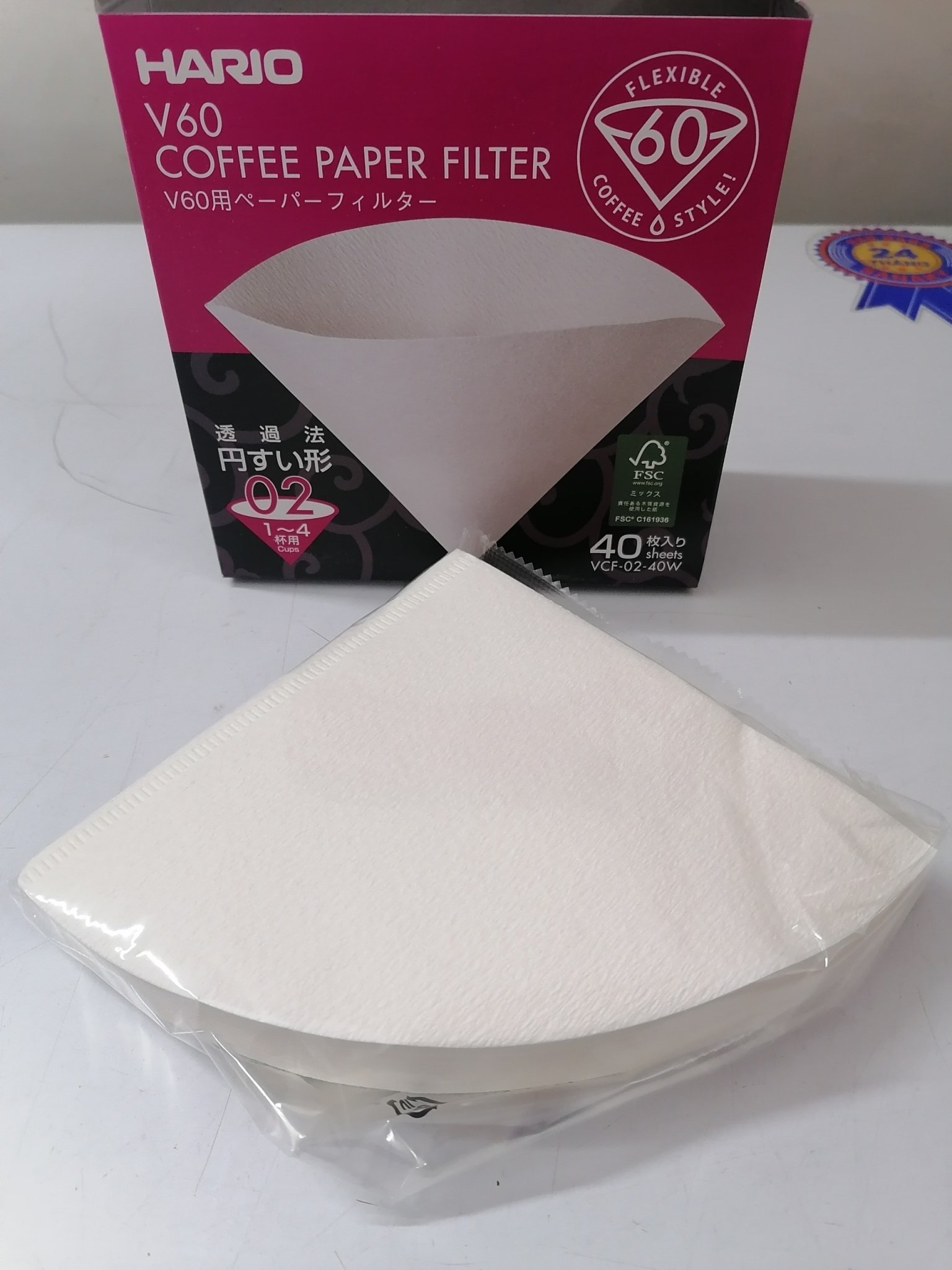 [HỘP 40 cái – TRẮNG] GIẤY LỌC CÀ PHÊ [Japan] HARIO V60 (Bleached) Coffee Paper Filter