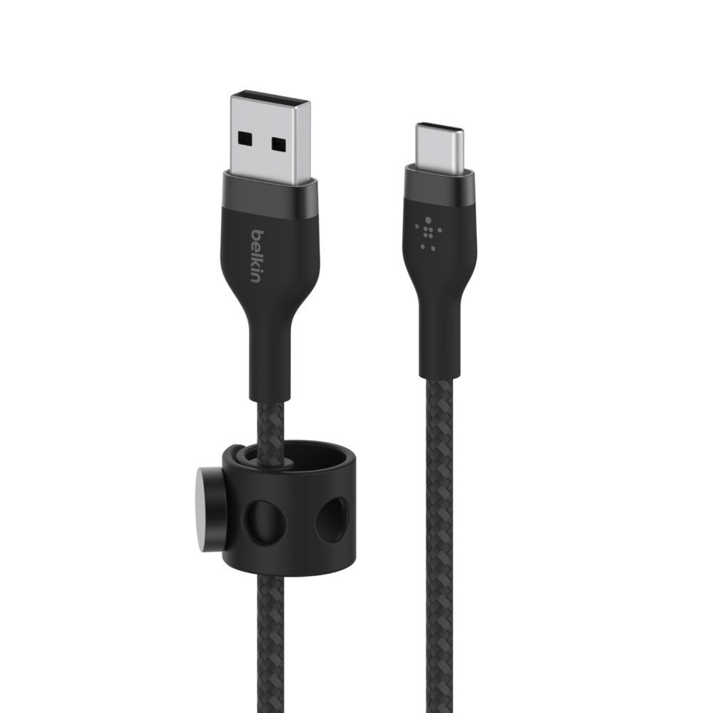 Cáp sạc USB Type C BOOST↑CHARGE™ PRO Flex Belkin vỏ silicon bọc dù 60W 1m CAB010 (tương thích iPhone 15)