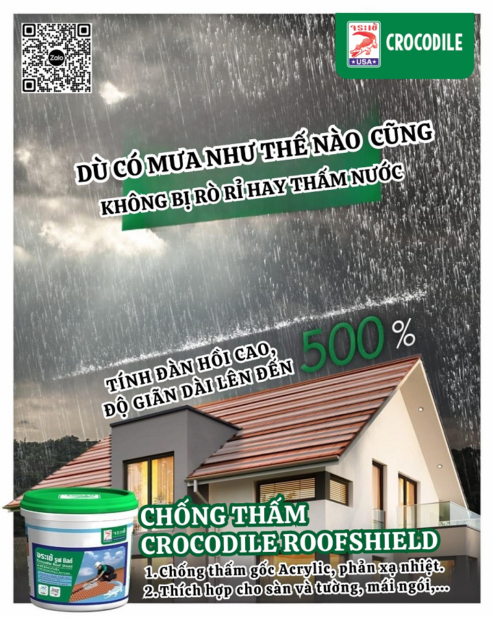 Keo Chống Thấm Cá sấu Crocodile Roof Shield