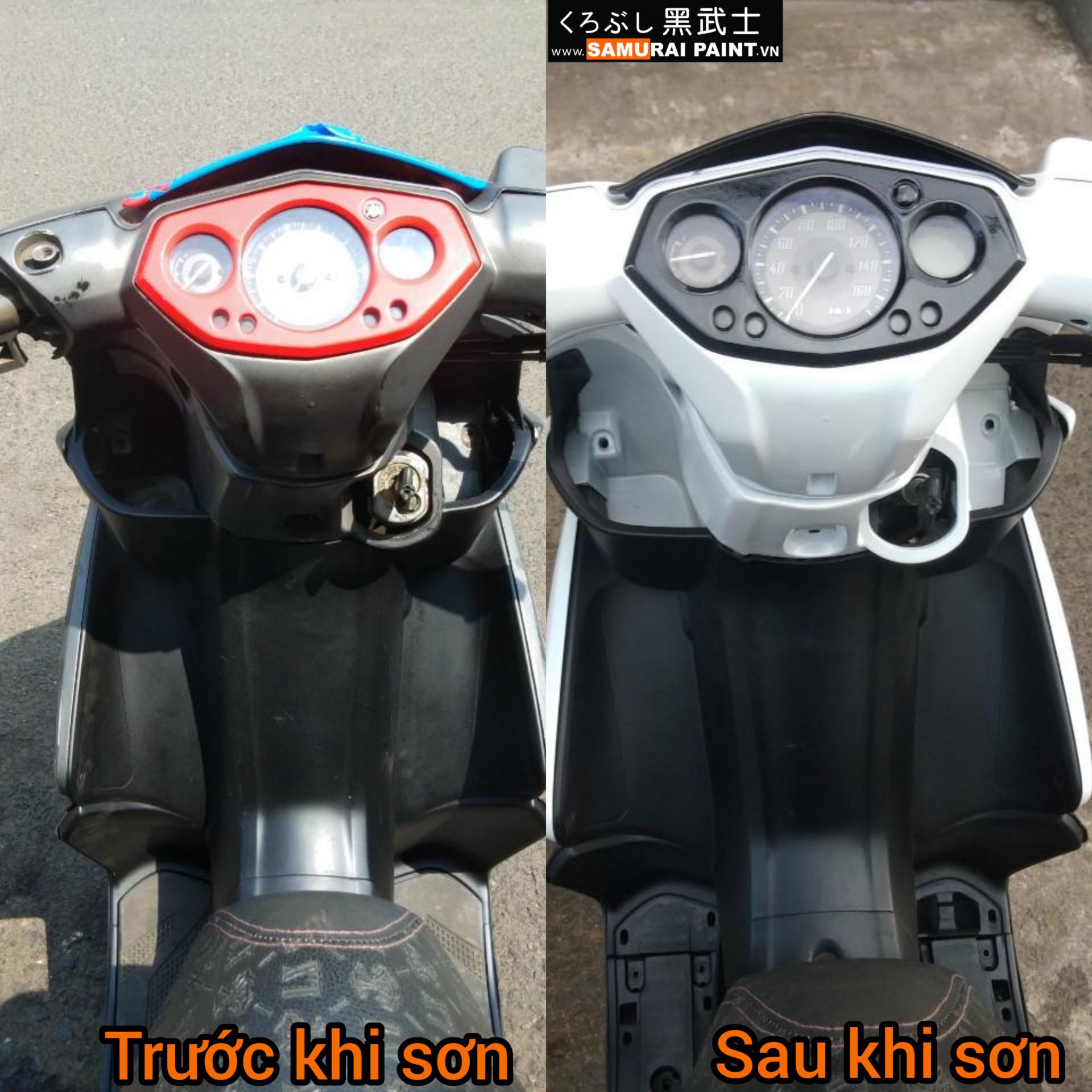 Sơn xịt Samurai màu trắng ngọc trai H196 400ml