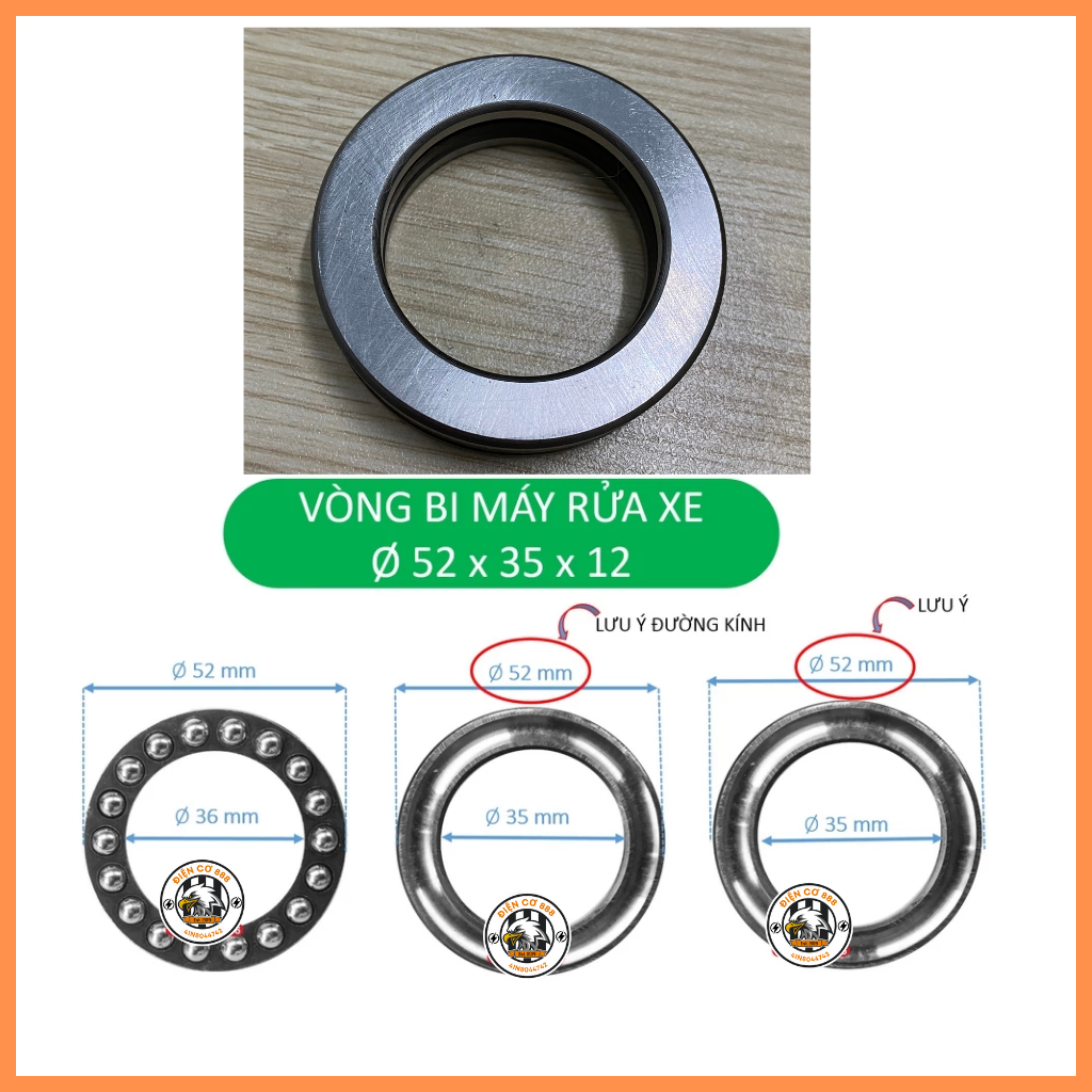 Bộ vòng bi sắt - Bi đảo lệch tâm của máy rửa xe