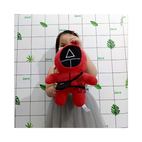 GẤU BÔNG TRÒ CHƠI CON MỰC SQUID GAME CAO CẤP VẢI MỊN LÍNH GÁC TRÒ CHƠI CON MỰC